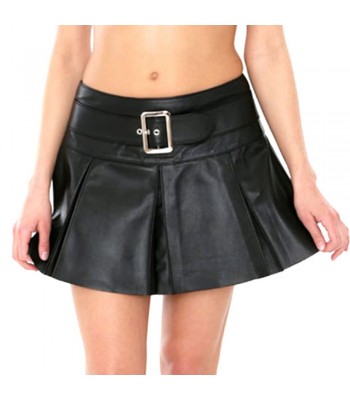 Women Fetish Nighty Leather Skirt 